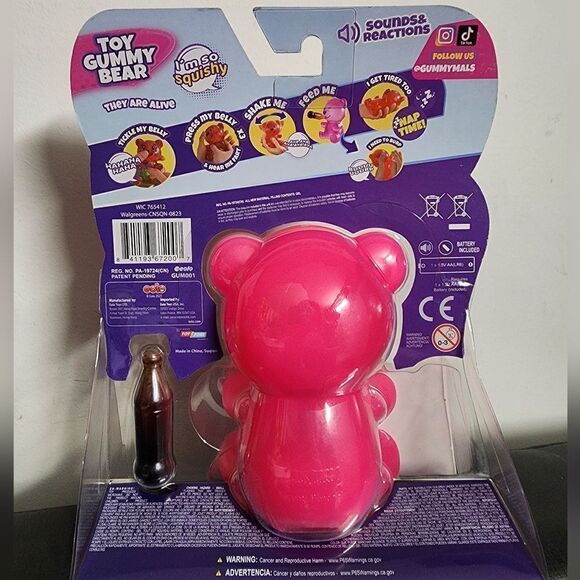 Gummymals Pink Interactive Super Squishy Gummy Bear Jiggly Pets Eolo NEW - Picture 4 of 4